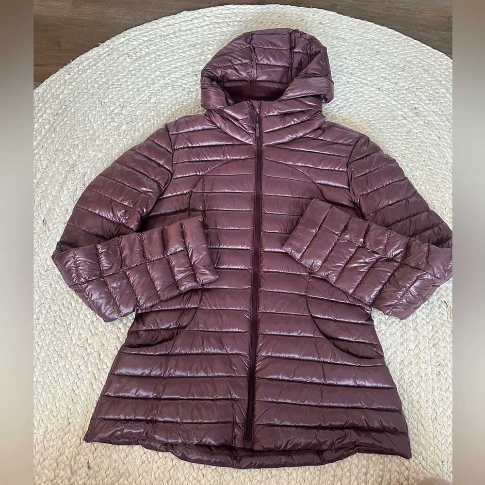 lululemon athletica Hooded Quilted Puffer Coat - Plum